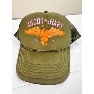 Ascot and Heart Green Trucker Hat